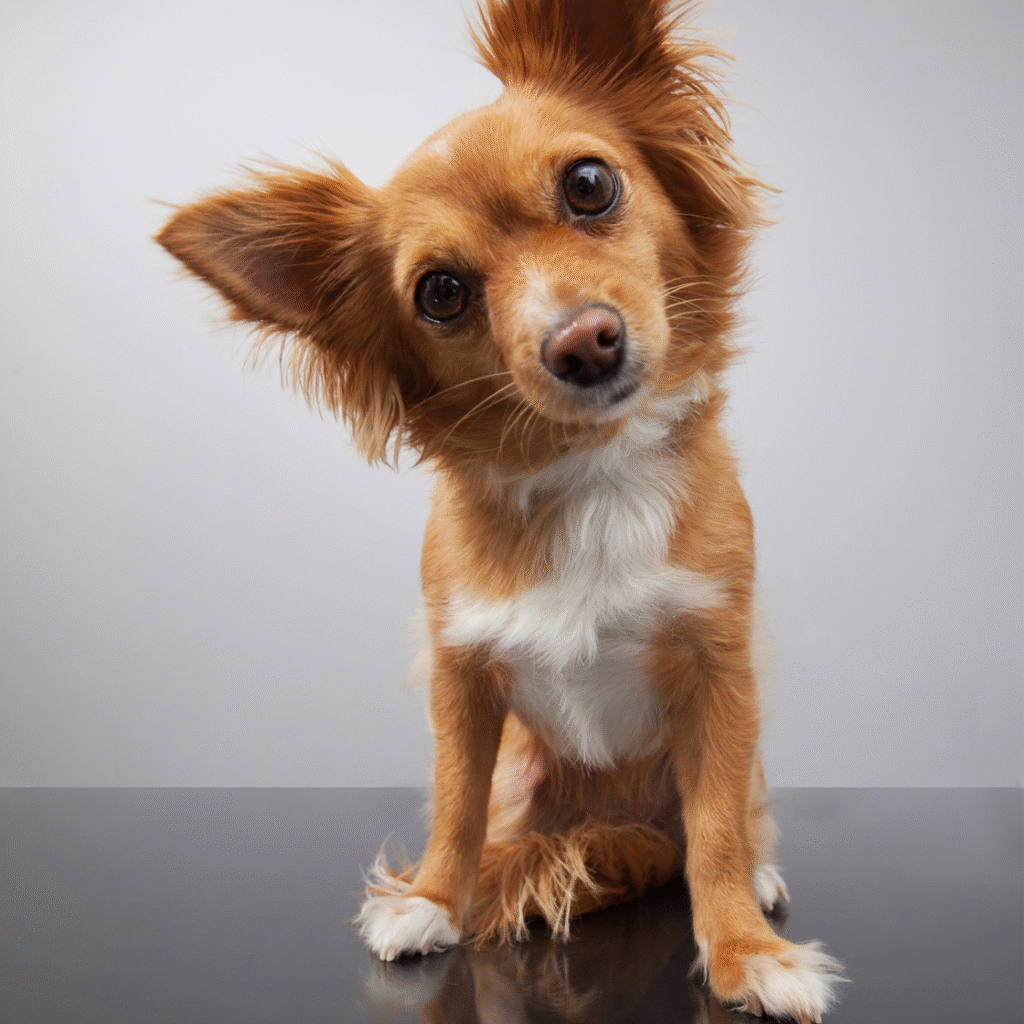 Niedlicher Hund schaut in die Kamera